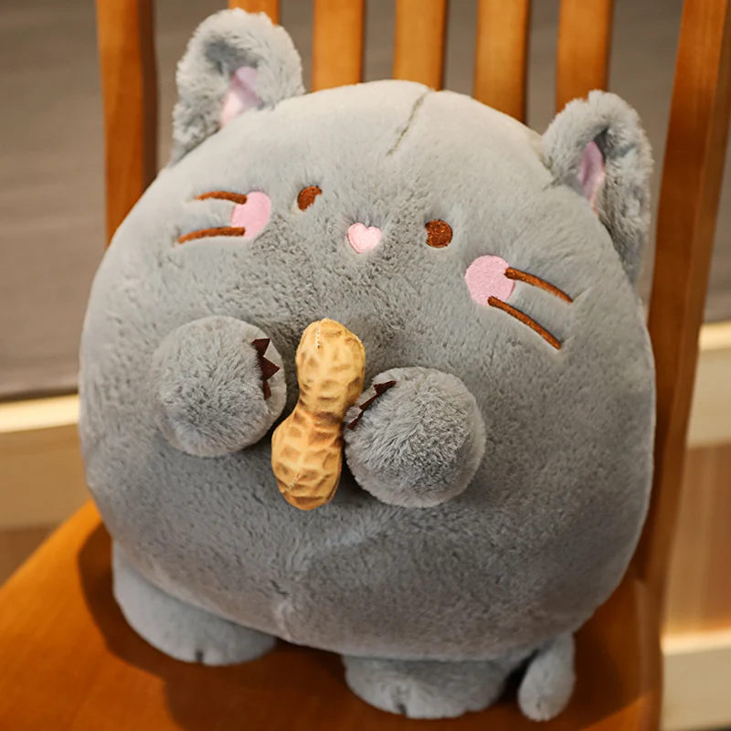 Plüschfigur niedliche Maus mit Erdnuss, 30 - 45 cm