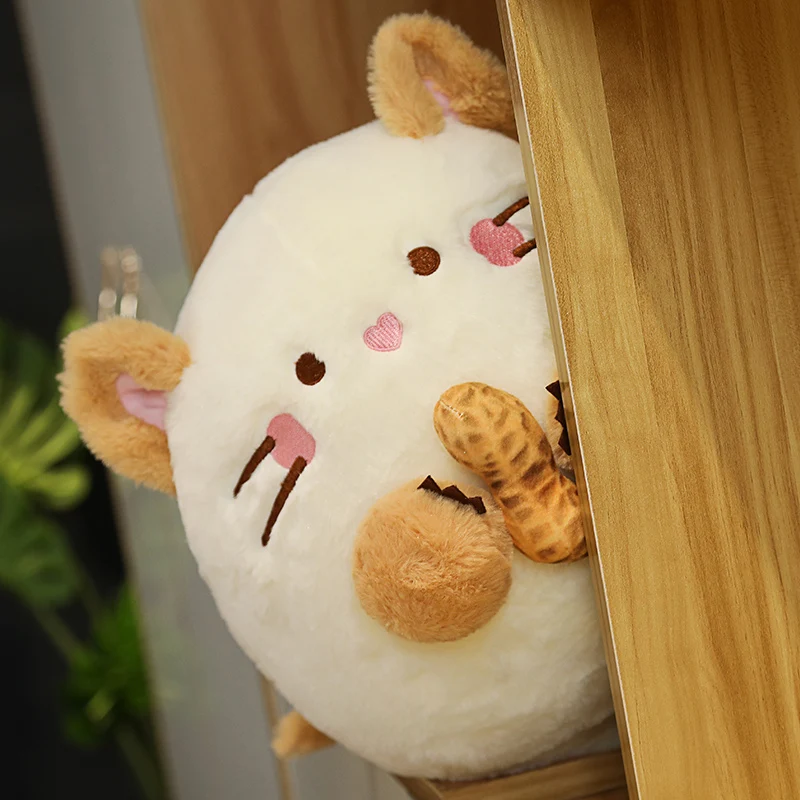 Plüschfigur niedliche Maus mit Erdnuss, 30 - 45 cm