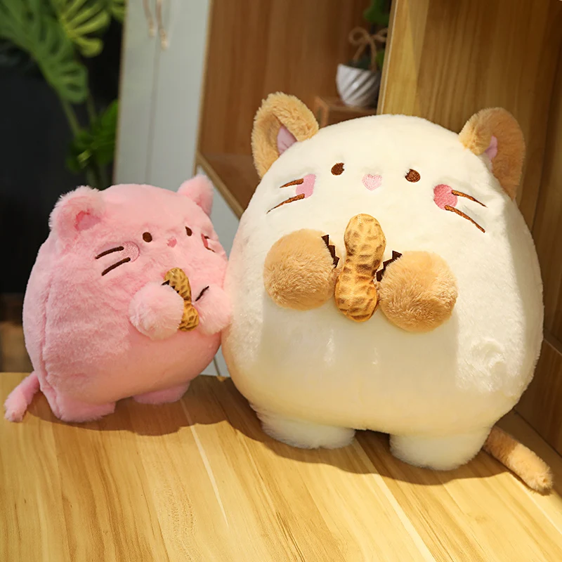 Plüschfigur niedliche Maus mit Erdnuss, 30 - 45 cm