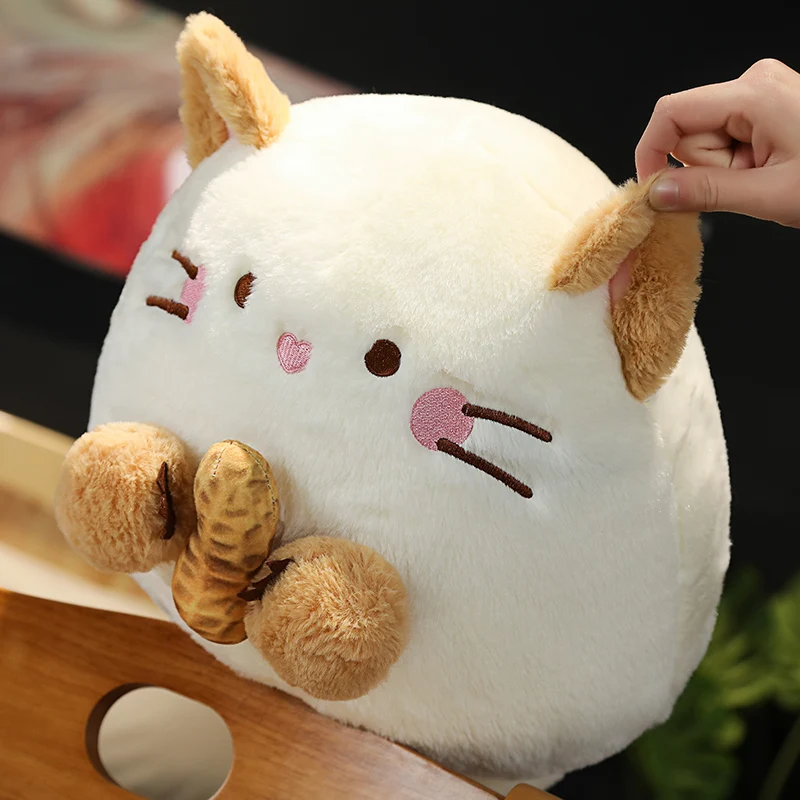 Plüschfigur niedliche Maus mit Erdnuss, 30 - 45 cm