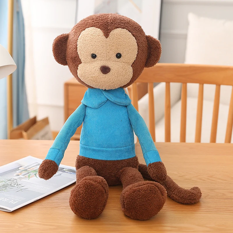 Plüschfigur niedlicher Affe mit Pullover, 60 cm