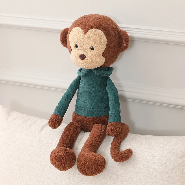 Plüschfigur niedlicher Affe mit Pullover, 60 cm