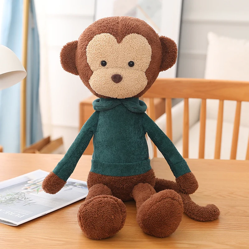 Plüschfigur niedlicher Affe mit Pullover, 60 cm