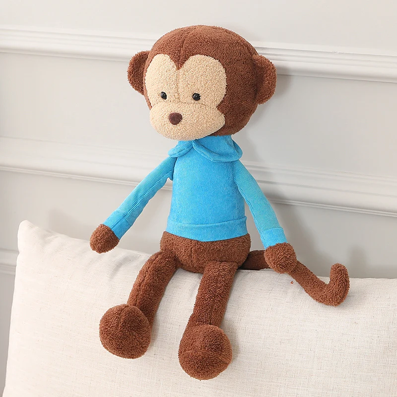 Plüschfigur niedlicher Affe mit Pullover, 60 cm