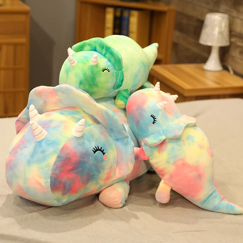 Regenbogen Dinos Stofftiere - Triceratops oder Stegosaurus