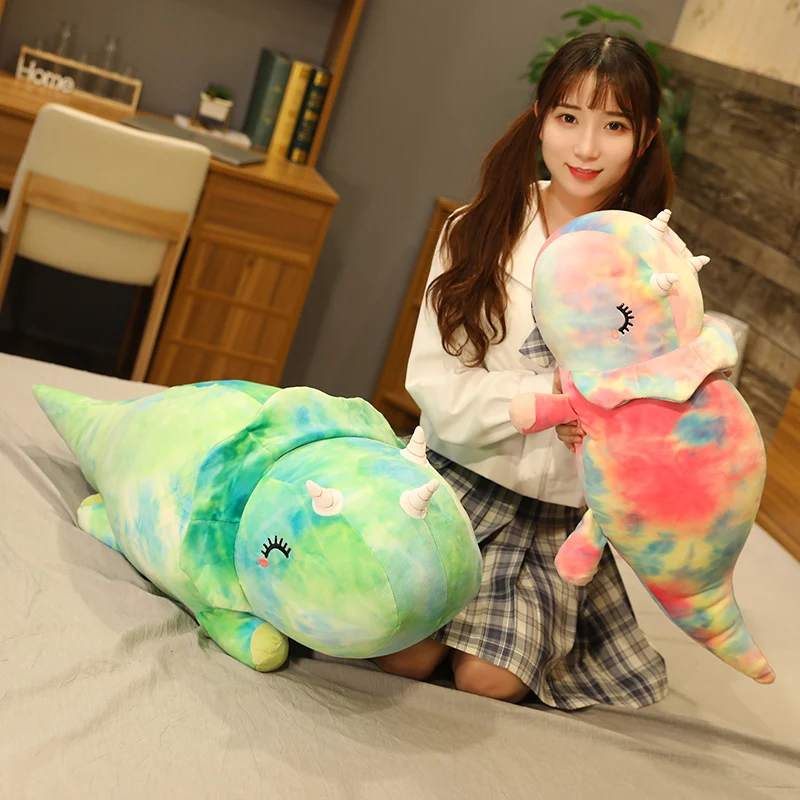 Regenbogen Dinos Stofftiere - Triceratops oder Stegosaurus