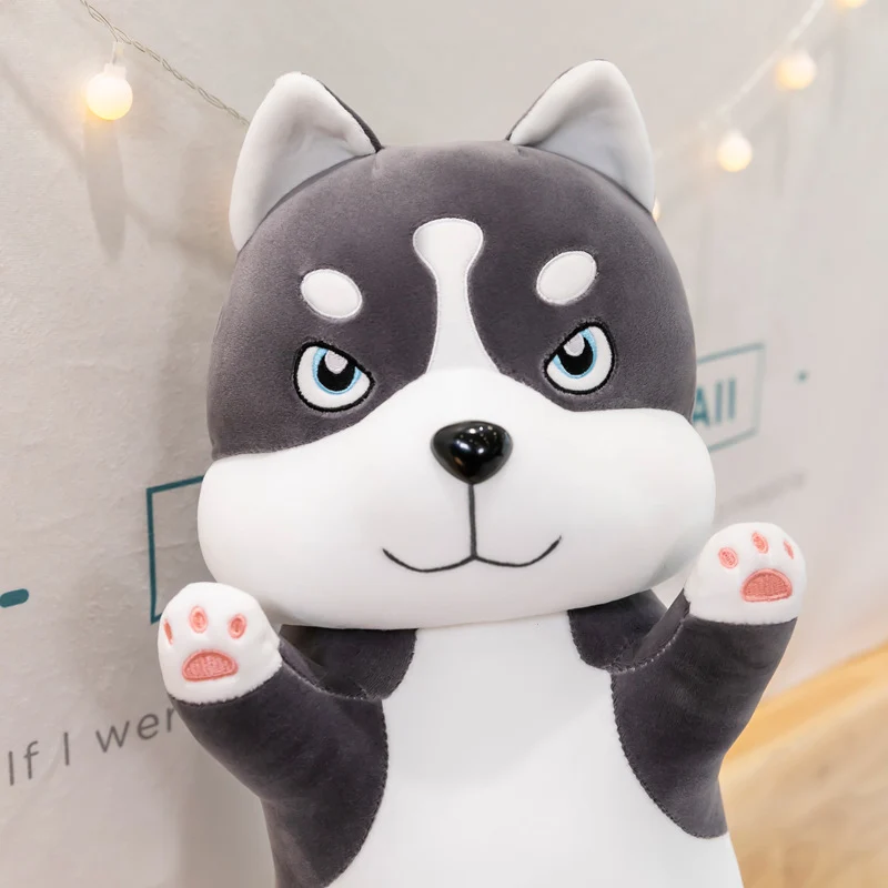 Witzige Husky Stofftiere im Langformat und Comic Aussehen (ca. 70cm bis 150cm)