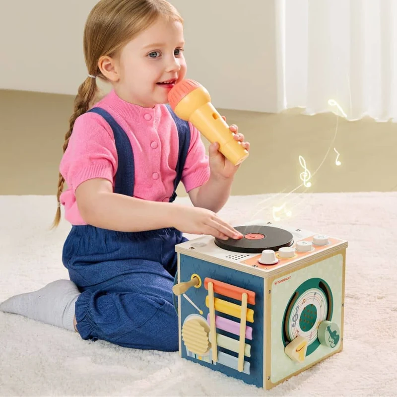 Musikalischer Würfel für Kleinkinder mit Mikrofon
