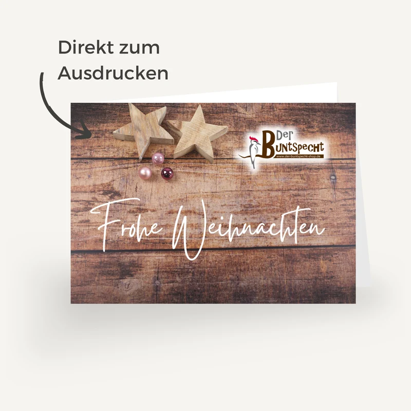 Gutschein Weihnachten 2 Faltvariante