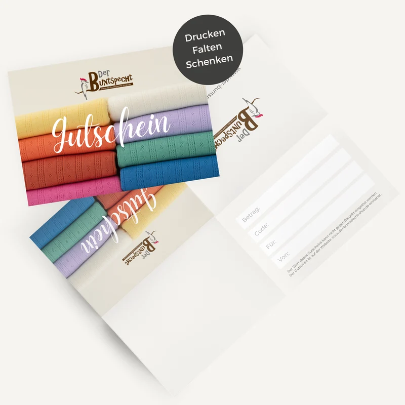 Gutschein Buntspecht Faltvariante