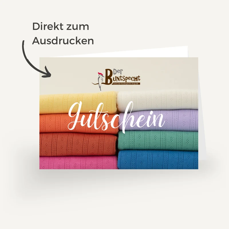 Gutschein Buntspecht Faltvariante