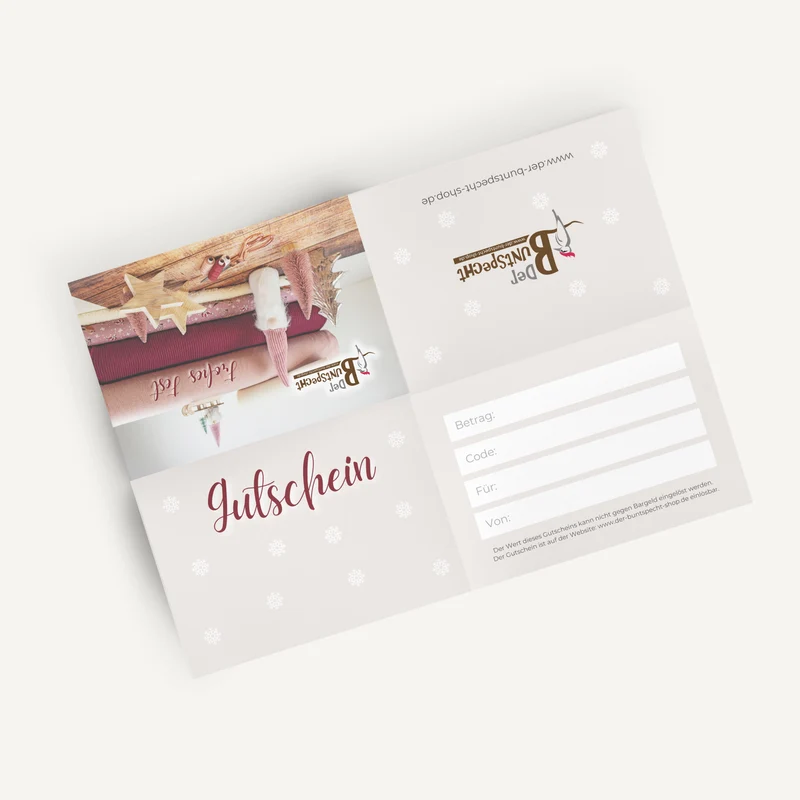 Gutschein Weihnachten Faltvariante