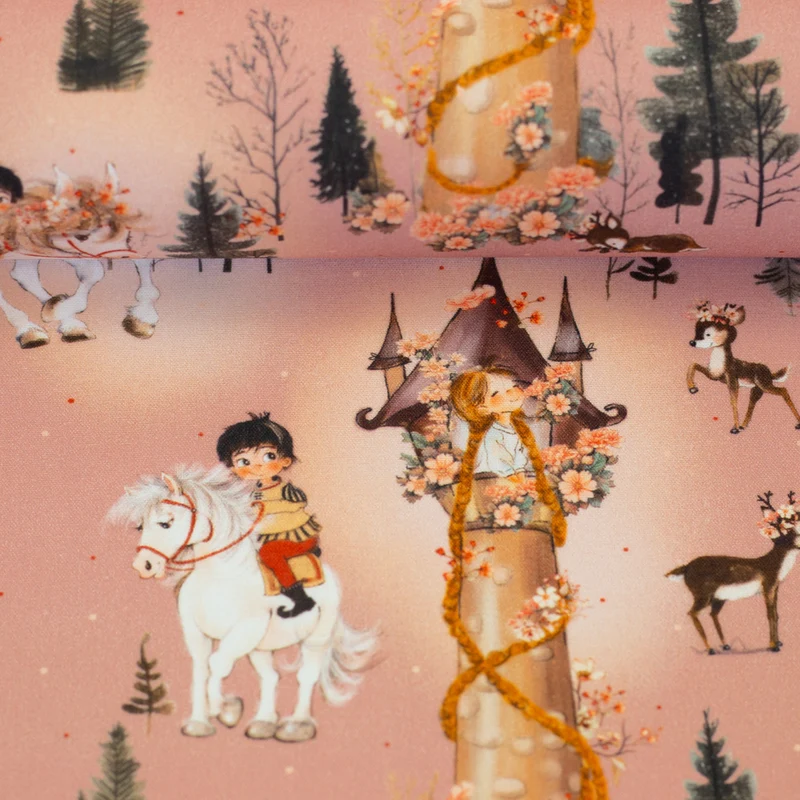 Baumwoll Webware Fairy Tale Rapunzel - 433 altrosa
