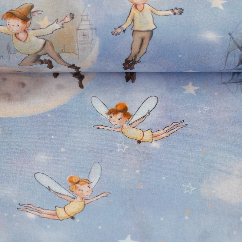 Baumwoll Webware Fairy Tale Peter Pan - 252 hellblau