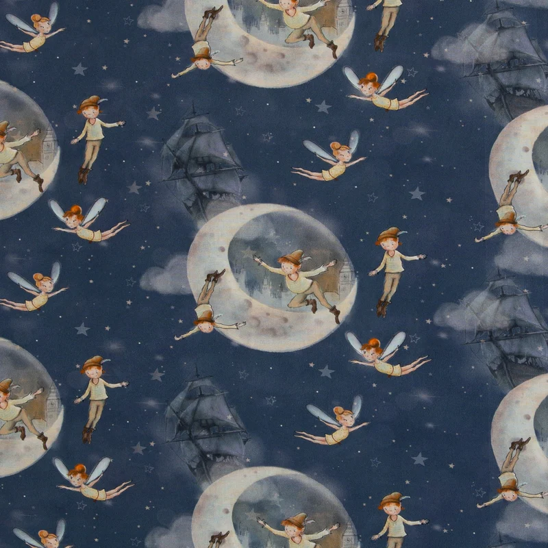 Baumwoll Webware Fairy Tale Peter Pan - 744 jeansblau