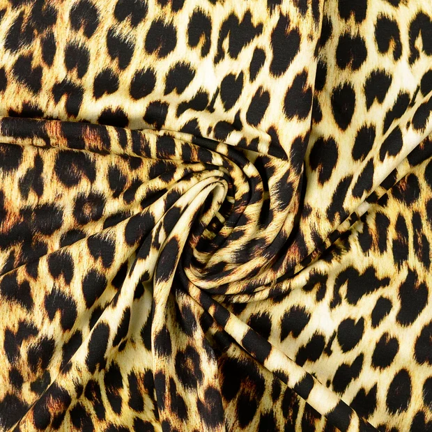 French Terry angeraut Digital Animal Look - beige