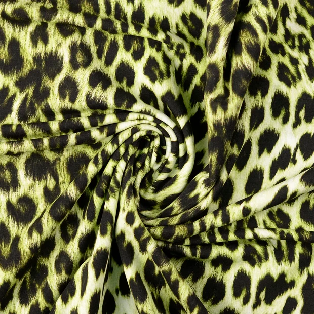 French Terry angeraut Digital Animal Look - grün