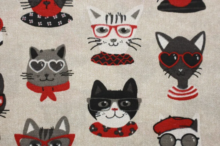 Dekostoff Katzen Liebe