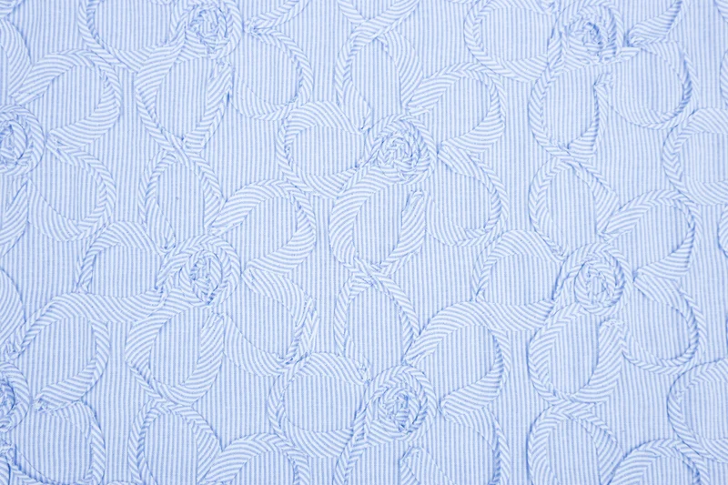 Baumwoll Mix Mini Stripe Babyblue Flower