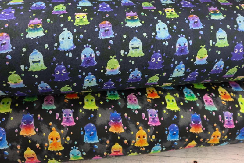 Alpenfleece Digital Flubber Ghost - schwarz