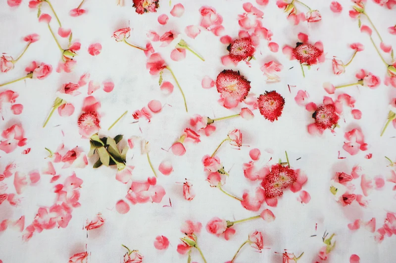 Viskosestoff Digital Flower Love SH