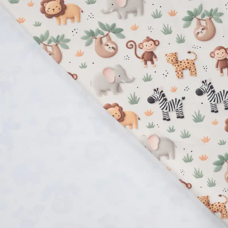 Baumwolljersey Digital Jungle Animals