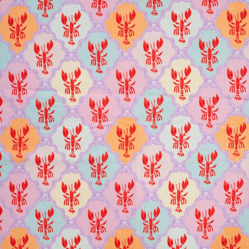 Baumwolle gesteppt Lobster by Qjutie