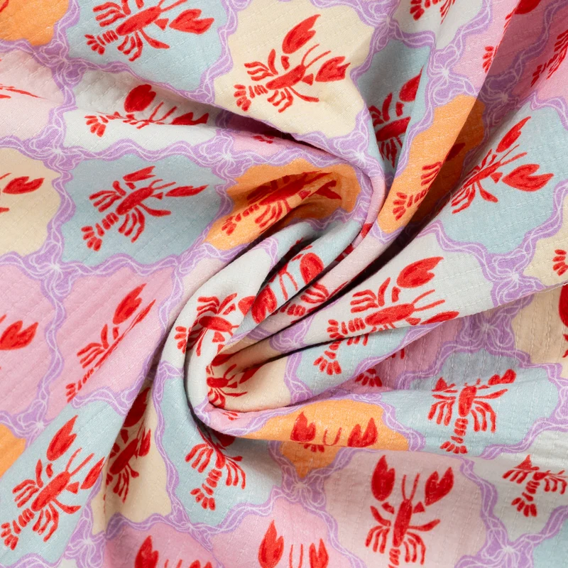 Baumwolle gesteppt Lobster by Qjutie