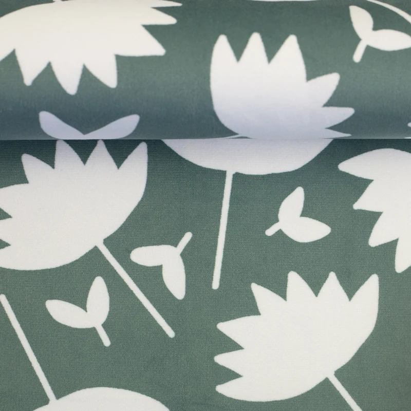 Samt Stoff Velvet Flowers by Emjo Design