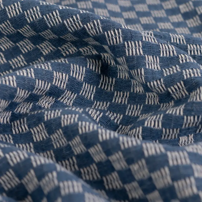 Denim Jeans Jacquard Karo Check