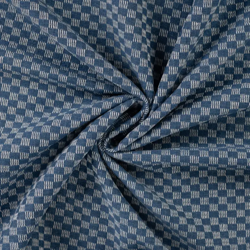 Denim Jeans Jacquard Karo Check