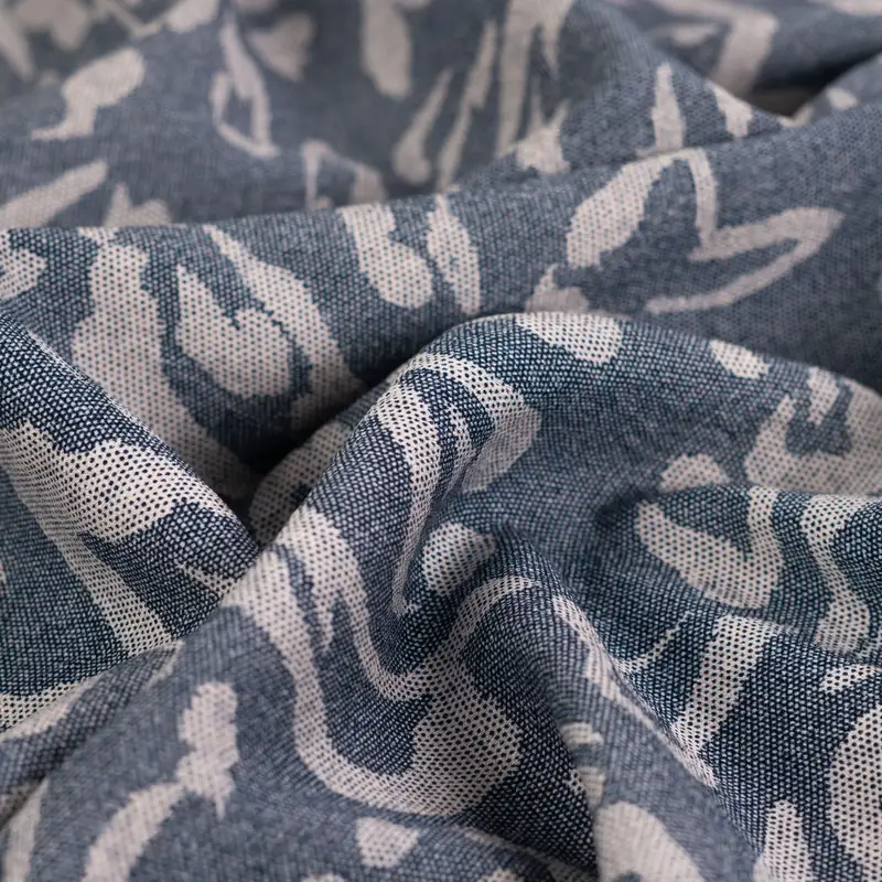 Viskose Mix Denim Abstrakt Leo