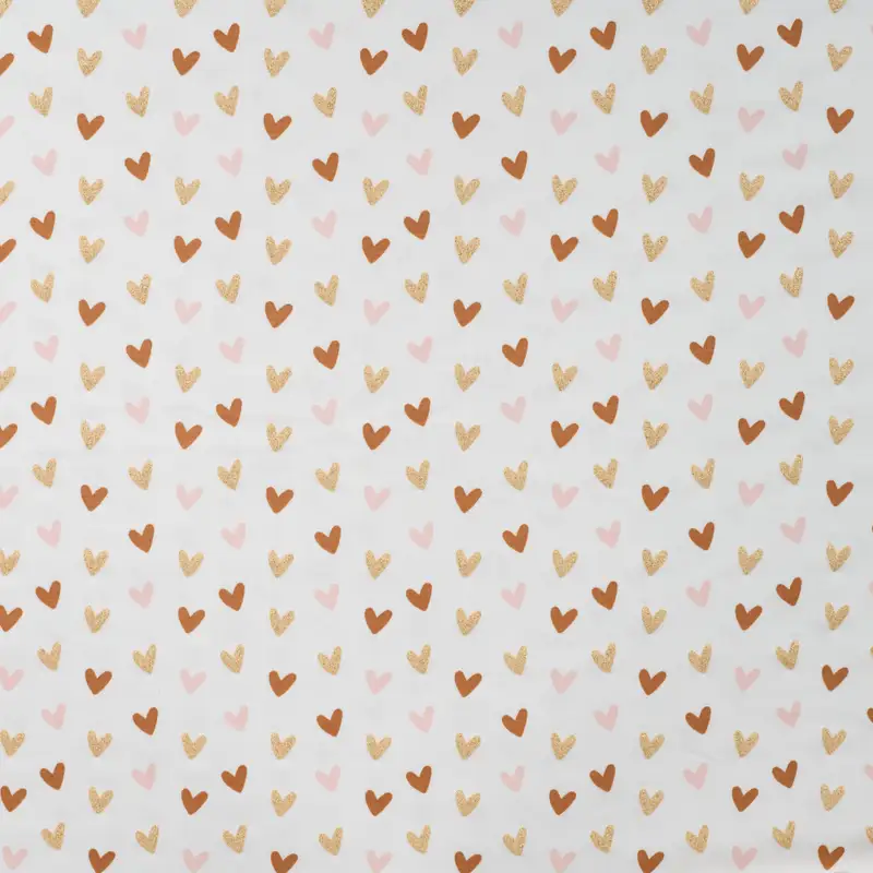 Baumwolljersey Glitter Hearts