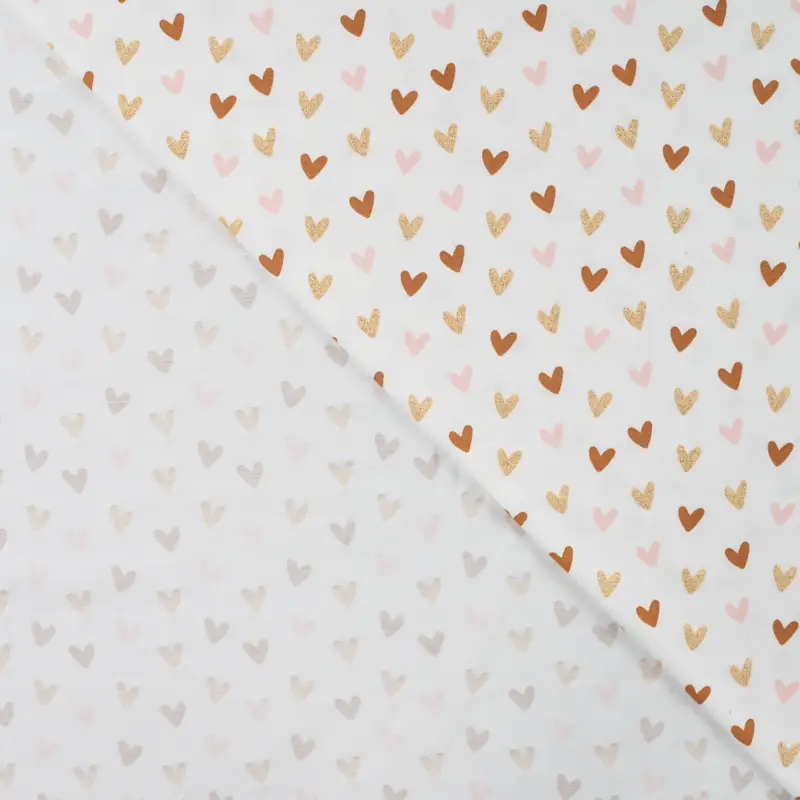 Baumwolljersey Glitter Hearts