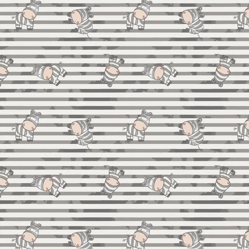 Baumwolljersey Zebra Streifen