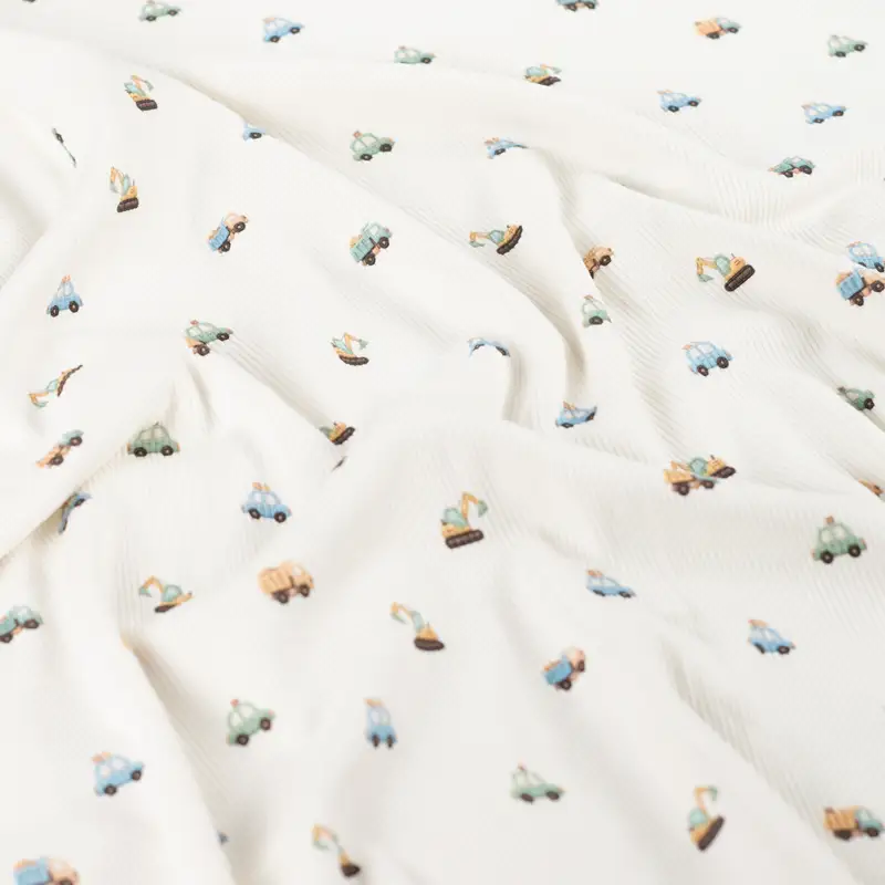 Rippenjersey Bunte Fahrzeuge