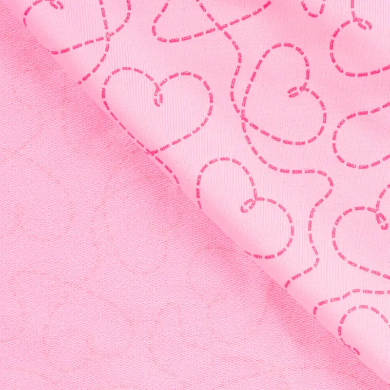 French Terry Neon Glitter Hearts