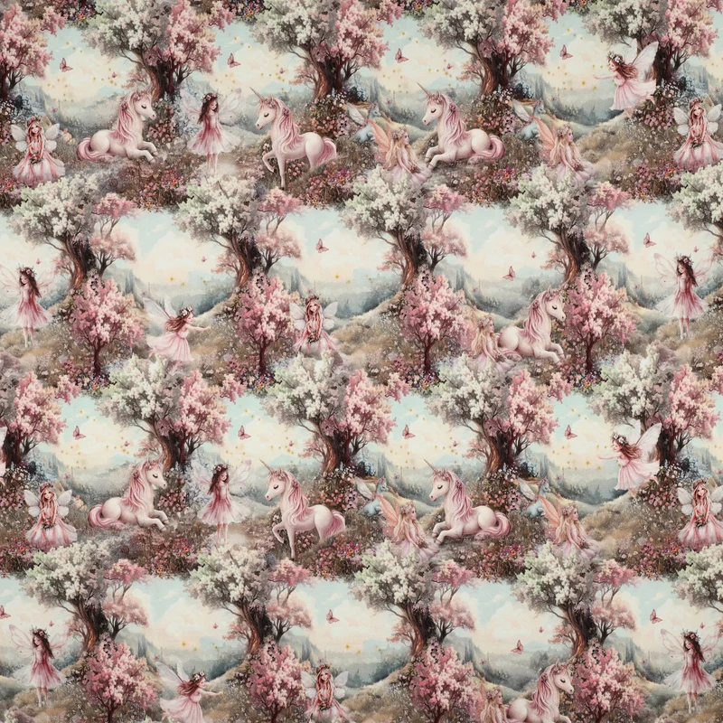 Sweatshirtstoff Digital Fairy Tales