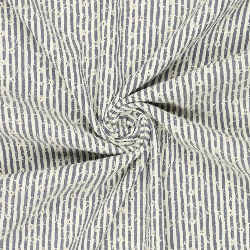 Viskose Mix Lochstickerei Crinkle Celine