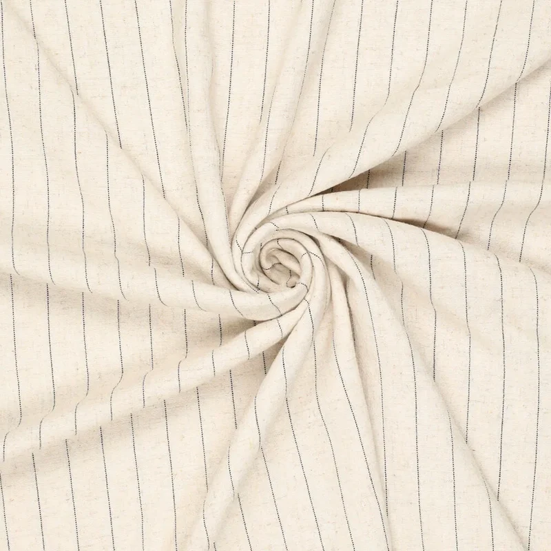 Viskose Leinen Crepe Stripes