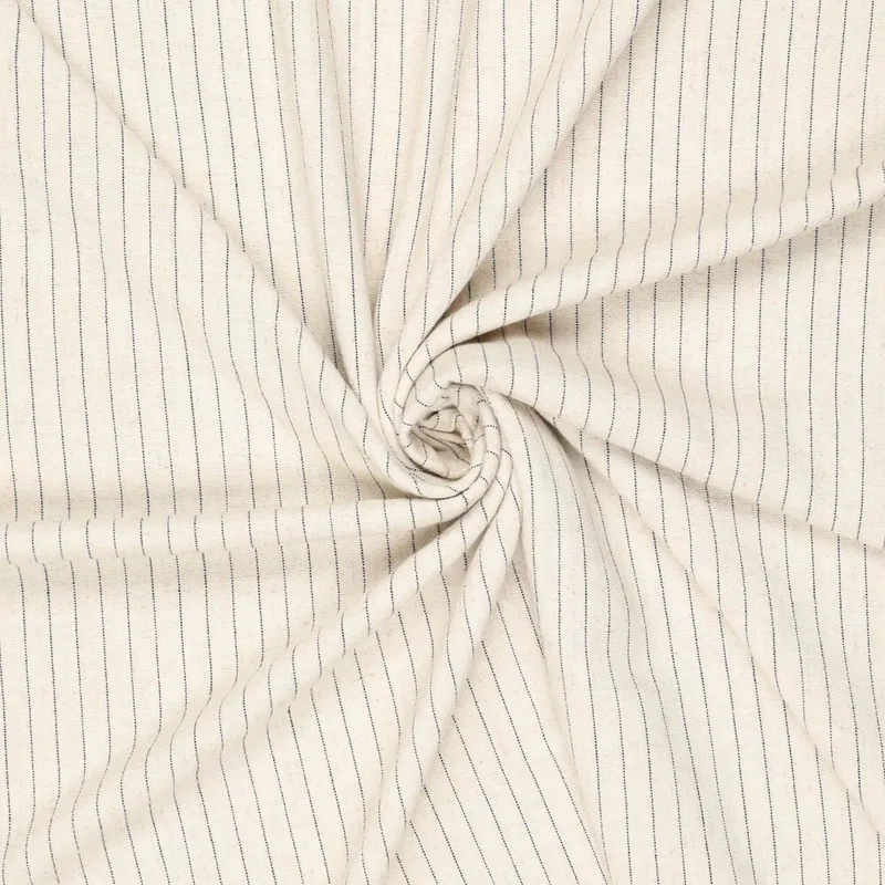 Viskose Leinen Crepe Stripes