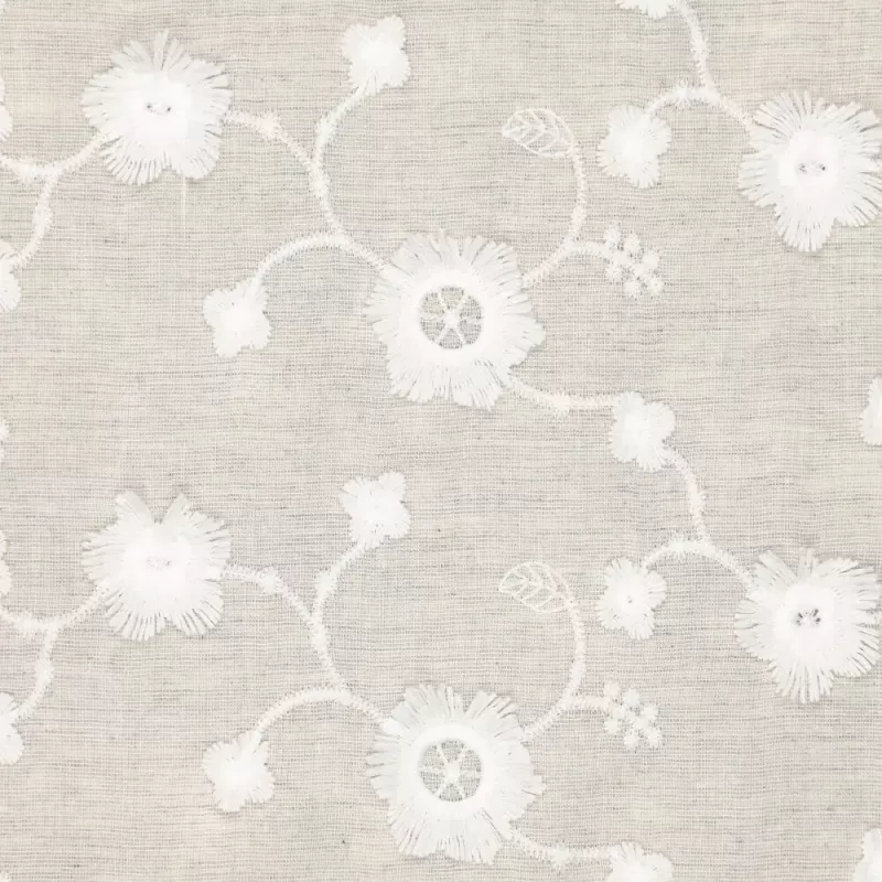 Baumwoll Mix Embroidery Catchy Natural