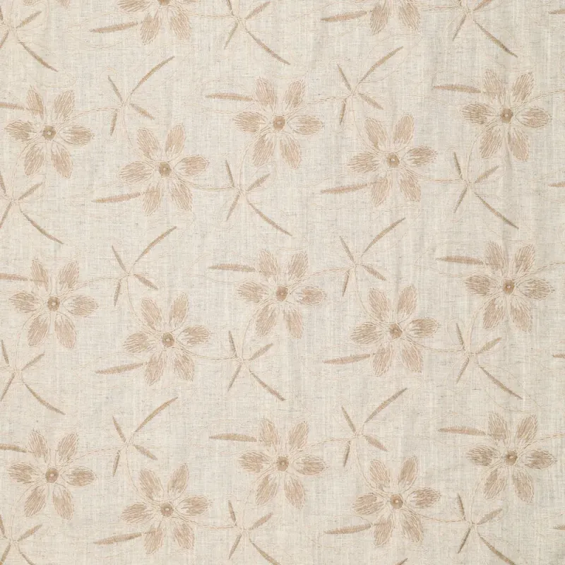 Bestickter Viskose Leinen Desert Flowers