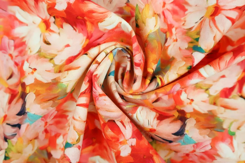 Viskosestoff Sommerblumen SH
