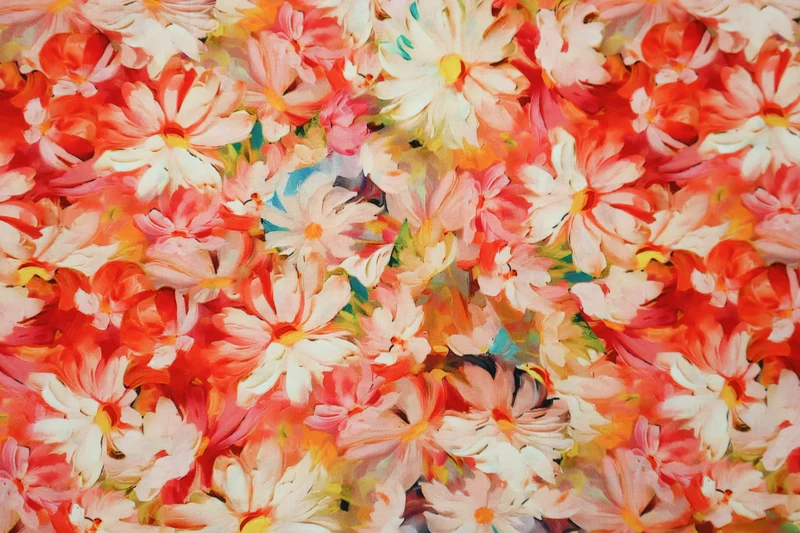 Viskosestoff Sommerblumen SH