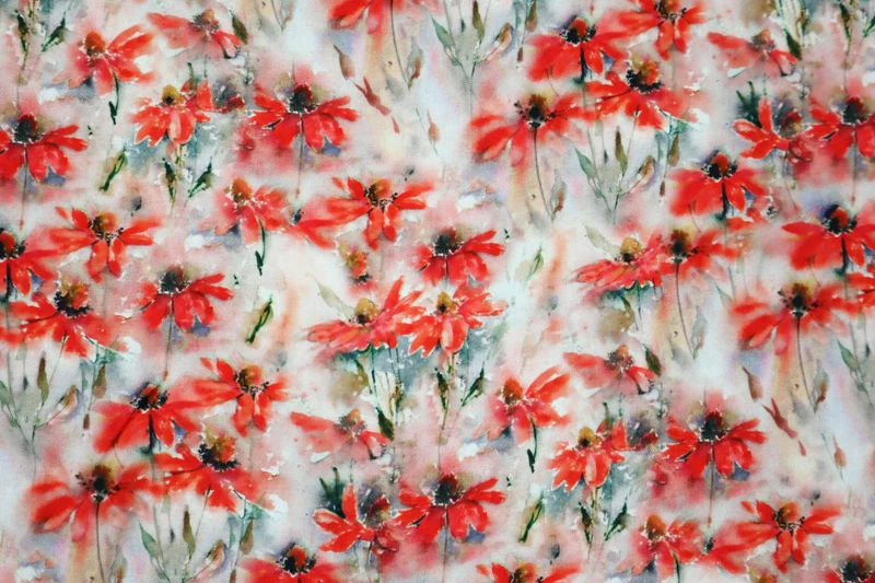 Viskosestoff Mona Flower SH