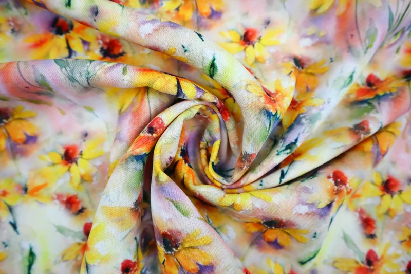 Viskosestoff Blüten Aquarell SH