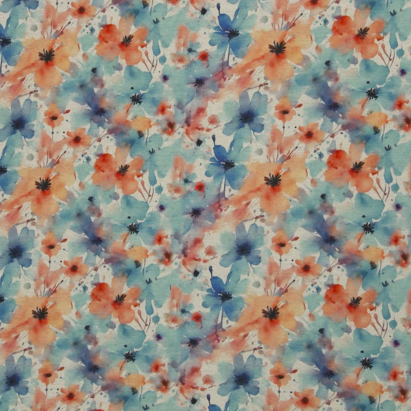Alpenfleece Isla - Blumen Aquarell
