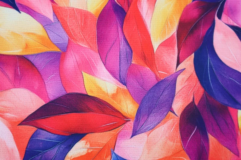 Alpenfleece Digital Colorful Leaves