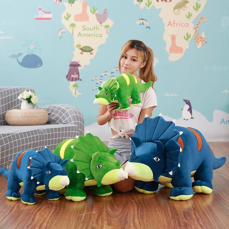 Triceratops Dinosaurier Plüsch Kuscheltier im XXL Format (95cm oder 120cm)